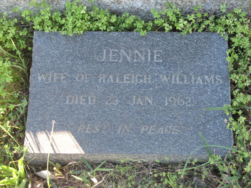WILLIAMS Jennie -1962