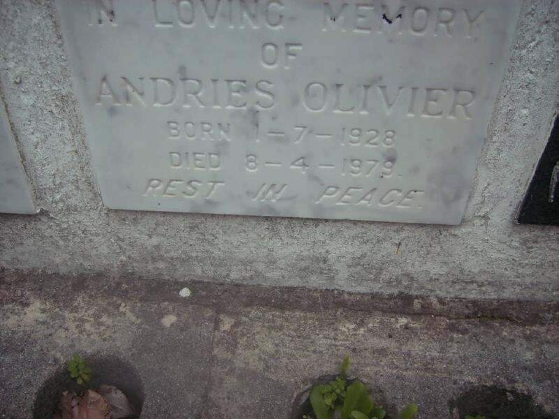 OLIVIER Andries 1928-1979