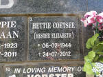 COETSEE Hester Elizabeth 1944-2012