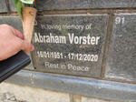 VORSTER Abraham 1951-2020