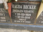 BECKER Magdalena Elizabeth 1929-2015
