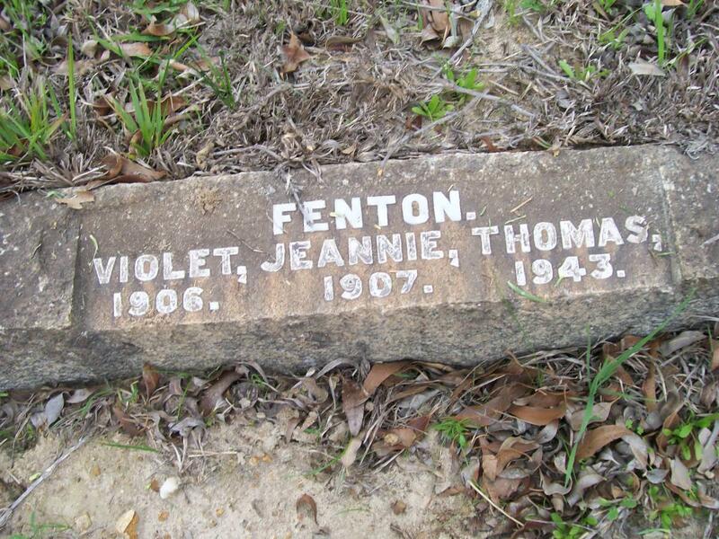 FENTON Violet -1906 :: FENTON Jeannie -1907 :: FENTON Thomas -1943