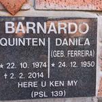 BARNARDO Danila nee FERREIRA 1950- :: BARNARDO Quinten 1974-2014