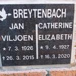BREYTENBACH Jan Viljoen 1926-2015 & Catherine Elizabeth 1927-2020