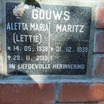 GOUWS Maritz 1939- & Aletta Maria 1938-2019
