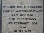 ENGLAND William Knox 1850-1904