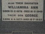 ENGLAND Williamina Ann 1878-1949 :: ENGLAND George 1877-1953