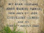 DANEEL John Daniel -1926 & Christine -1968