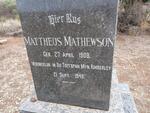 MATHEWSON Mattheus 1908-1946