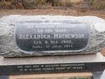 MATHEWSON Alexander 1905-1971