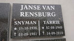RENSBURG Snyman, Janse van 1938-1981 & Tarrie 1940-2018