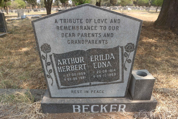 BECKER Arthur Herbert 1909-1981 & Erilda Edna 1914-1969