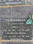 GERMISHUYS Segrytjie 1940-2006 :: GERMISHUYS Grieta 1954-2022