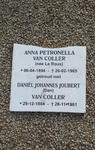 COLLER Daniel Johannes Joubert, van 1884-1961 & Anna Petronella 1894-1965