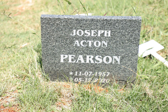PEARSON Joseph Acton 1957-2020