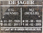 JAGER H.G. 1926-2011 & M.J. 1932-2009