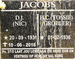 JACOBS D.J. 1931-2016 &  H.C. GROBLER 1936 -