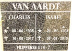 AARDT Charles, van 1935-2017 & Isabel 1938-2015