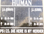 HUMAN J.A. 1946-2023 :: HUMAN J.L. 1974-2019