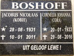 BOSHOFF Jacobus Nicolaas 1931-2011 & Cornelia Johanna 1933-2016