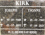 KIRK Joseph 1944-2015 & Yvonne 1949-2021