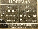 HOFFMAN A.C. 1918-2013 & B.G. 1924-2018