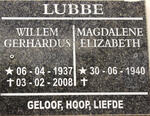 LUBBE Willem Gerhardus 1937-2008 & Magdalene Elizabeth 1940-