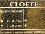 CLOETE Johannes Hendrik 1933-2009