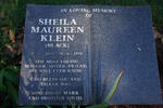 KLEIN Sheila Maureen nee BLACK 1924-1999