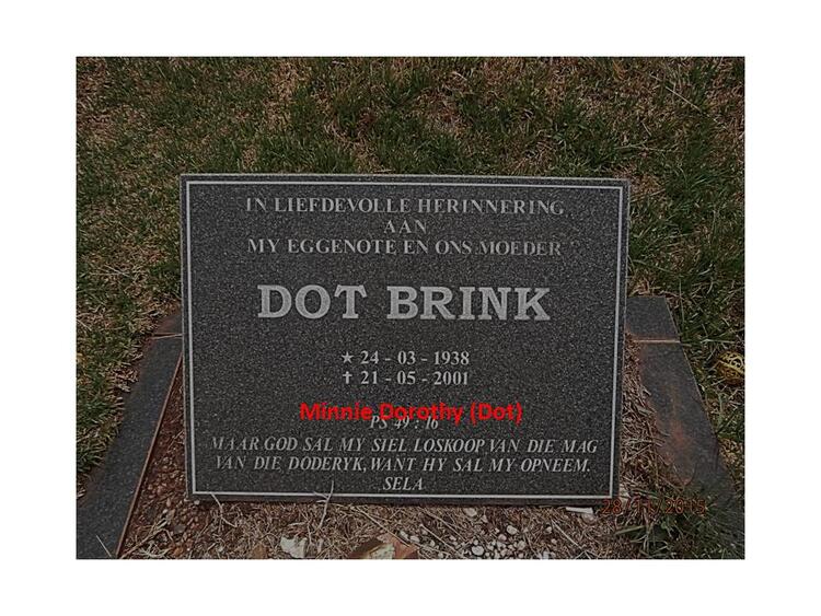 BRINK Minnie Dorothy 1938-2001