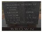 BROWN Arthur Victor 1930-1991 & Dina J. 1937-
