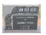 BERG Johannes Petrus, van den 1953-1988