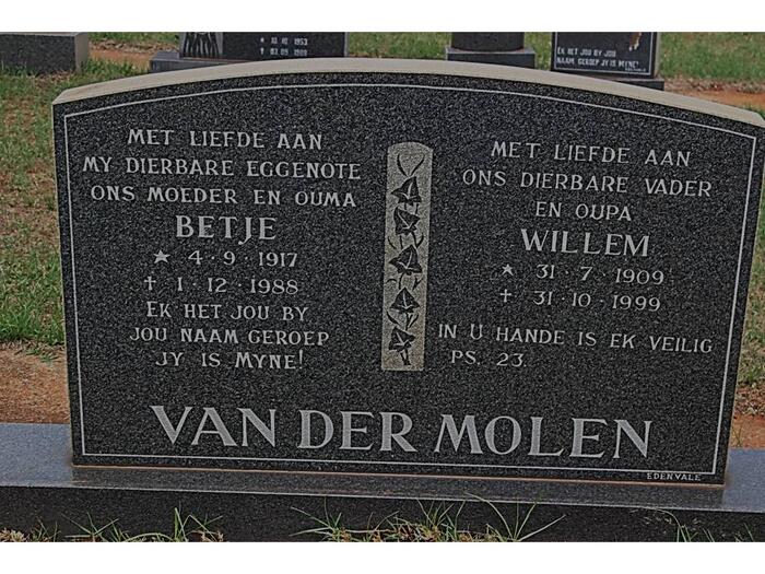 MOLEN Willem, van der 1909-1999 & Betje 1917-1988