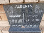 ALBERTS Frikkie 1933-2011 & Elise 1933-