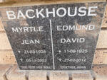 BACKHOUSE Edmund David 1925-2012 & Myrtle Jean 1926-2003