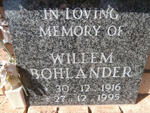 BOHLANDER Willem 1916-1995