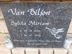 BILJON Sylvia Miriam, van 1946-2002