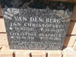 BERG Jan Christoffel, van den 1931-1997 & Christina Beatrice 1936-2003