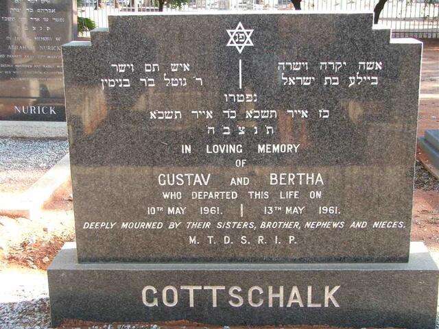 GOTTSCHALK Gustav -1961 & Bertha -1961
