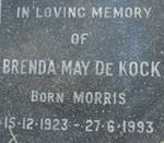 KOCK Brenda May, de nee MORRIS 1923-1993