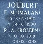 JOUBERT F.M. 1910-1990 & R.A. 1918-2012