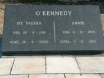 O'KENNEDY De Valera 1921-2000 & Annie 1920-2005
