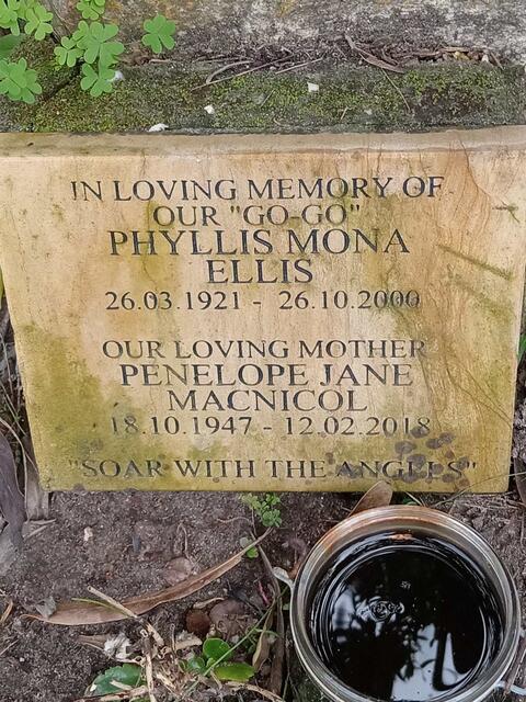 ELLIS Phyllis Mona 1921-2000 :: MACNICOL Penelope Jane 1947-2018
