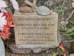 WILSON Dorothy May 1917-2008 :: GRAY Lorraine Vera 1943-2022