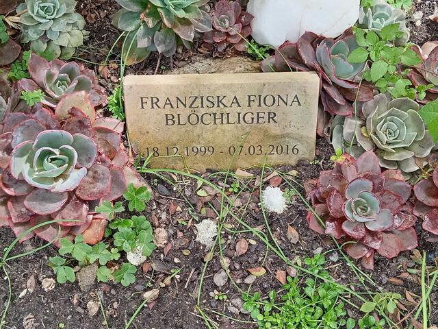 BLOCHLIGER Franziska Fiona 1999-2016