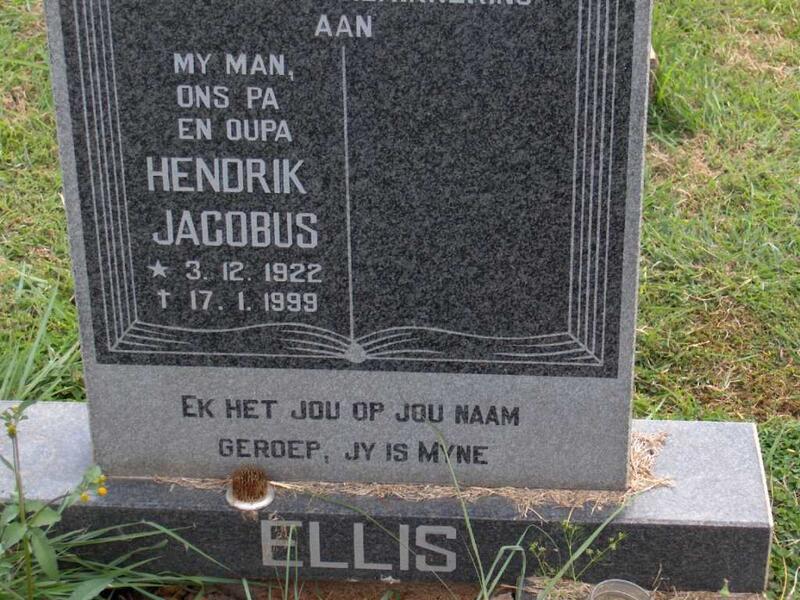 ELLIS Hendrik Jacobus 1922-1999