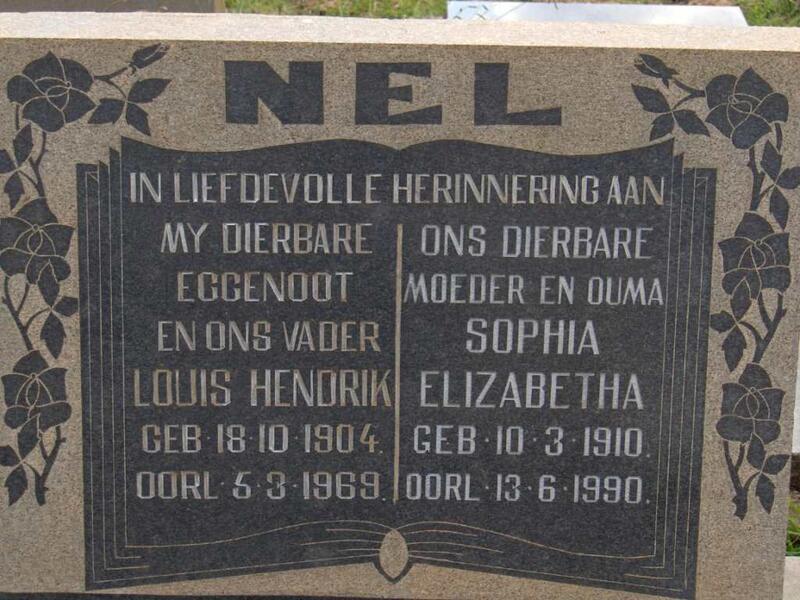 NEL Louis Hendrik 1904-1969 & Sophia Elizabetha 1910-1990