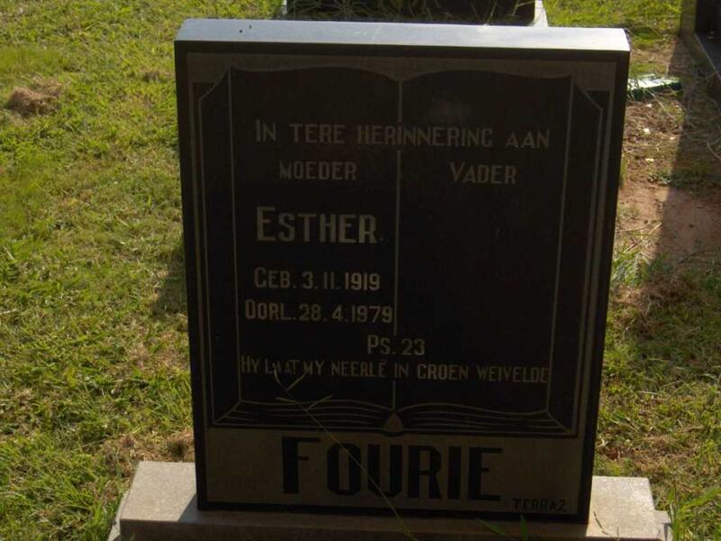 FOURIE Esther 1919-1979