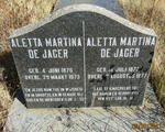 JAGER Aletta Martina, de 1870-1873 :: JAGER  Aletta Martina, de 1877-1877