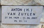 ZUYLEN Anton H., van 1929-2007